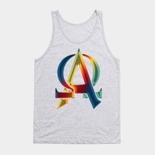 Greek Alphabet - Letter Alpha Omega 1 Tank Top